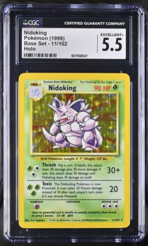 1999 Base Set #11/102 Nidoking CGC 5.5