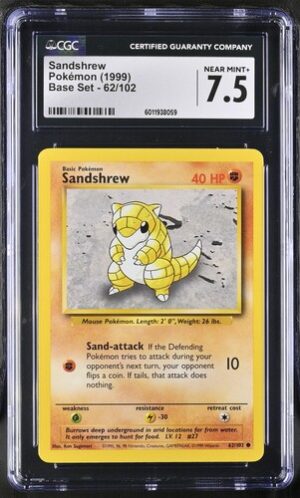 1999 Base Set #62/102 Sandshrew CGC 7.5