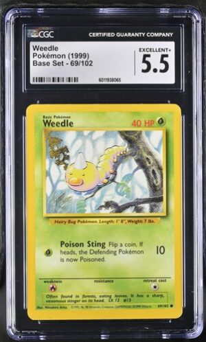 1999 Base Set #69/102 Weedle CGC 5.5
