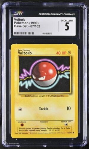 1999 Base Set #67/102 Voltorb CGC 5