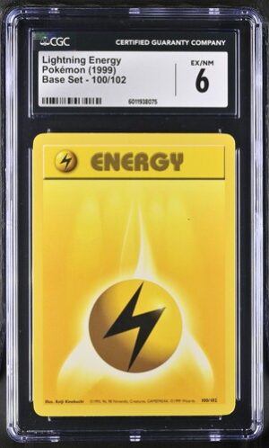 1999 Base Set #100/102 Lightning Energy CGC 6