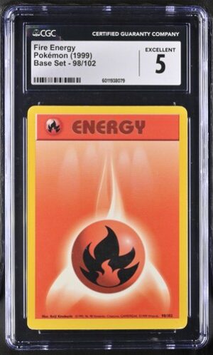 1999 Base Set #98/102 Fire Energy CGC 5